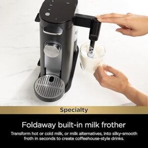 ☕ The Ultimate Specialty Coffee Maker for 2025: Ninja Pod & Grounds 4 Ninja Pod & Grounds Specialty Single-Serve Coffee Maker PB051 with built-in milk frother, removable water reservoir, and compact black design on kitchen counter