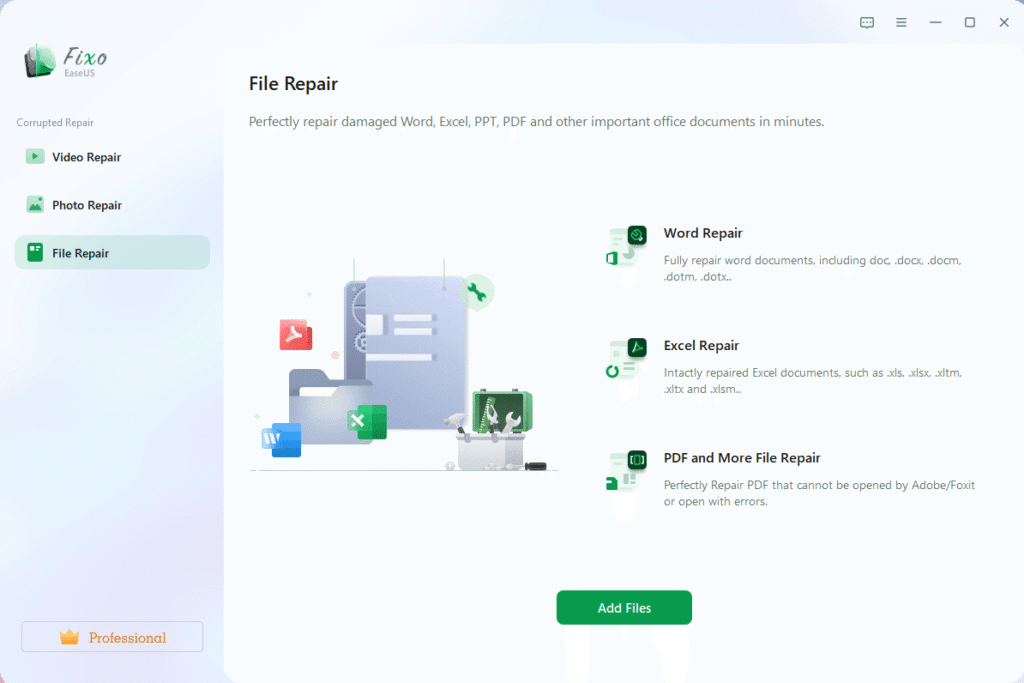 corrupted ms office and pdf file repair with easeu