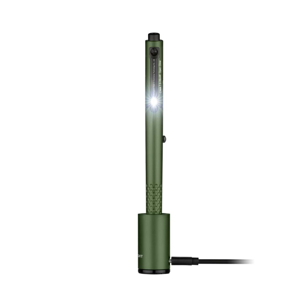 OLIGHT O'Pen Glow EDC Pen Light, 120 Lumens with Green Beam, Rechargeable LED Flashlight for Outdoor Uses, Writing, Adventure, Professional Business Gift(OD Green) OG Green – Featured Image