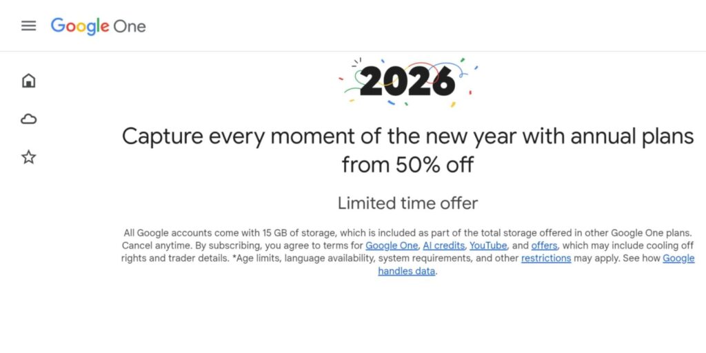 Google One 2026 offer 1 qf1Vik