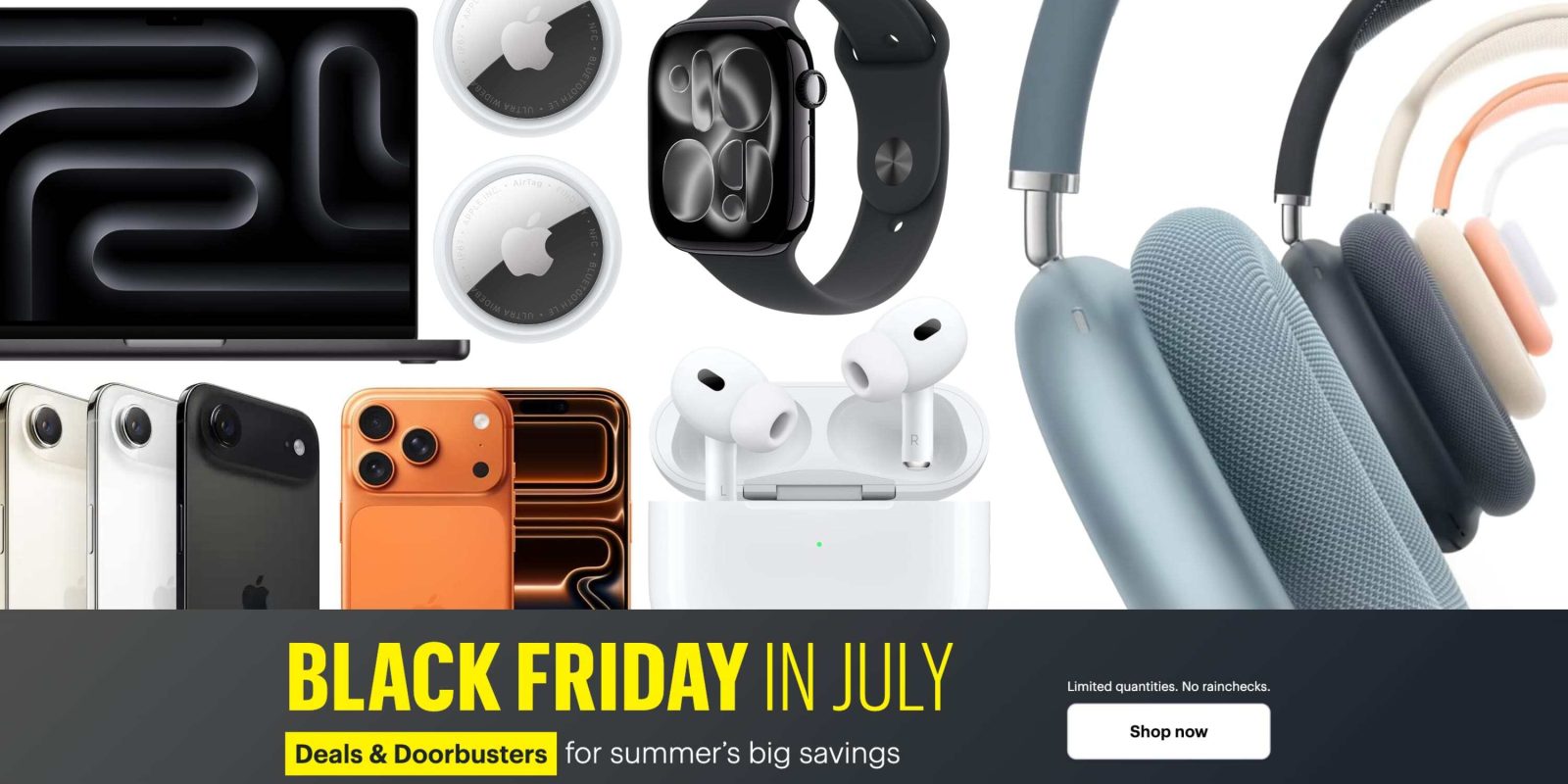 Apple Black Friday in July deals AirPods MacBook AirTag nmKjpf
