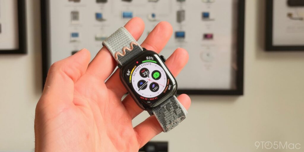 Apple Watch Series 12 Aluminum Nike Concrete Sport Band Steps Counter Watch Face Heart Rate zhh93C