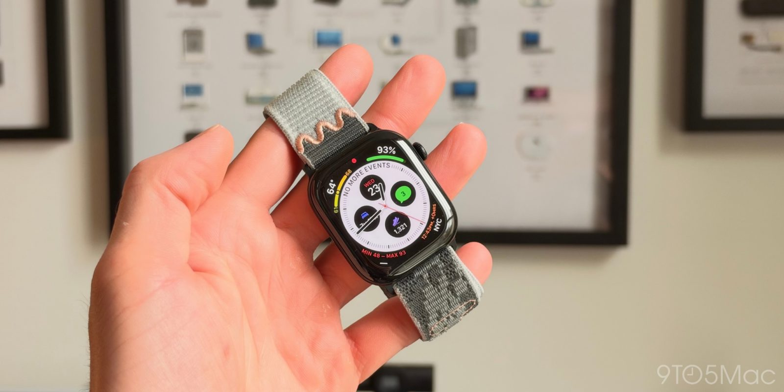 Apple Watch Series 12 Aluminum Nike Concrete Sport Band Steps Counter Watch Face Heart Rate zhh93C