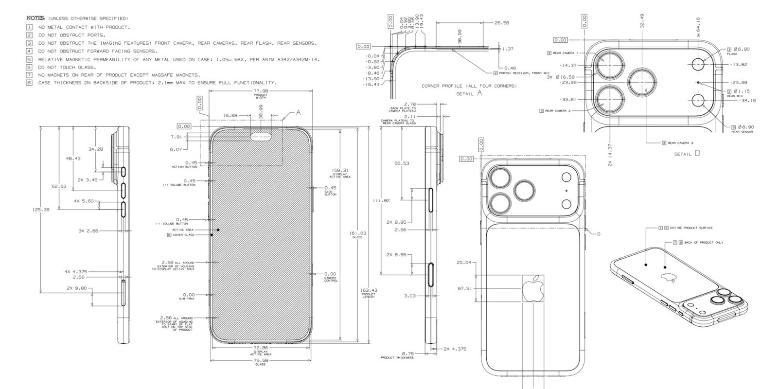 apple dimensional drawings QMpk0y