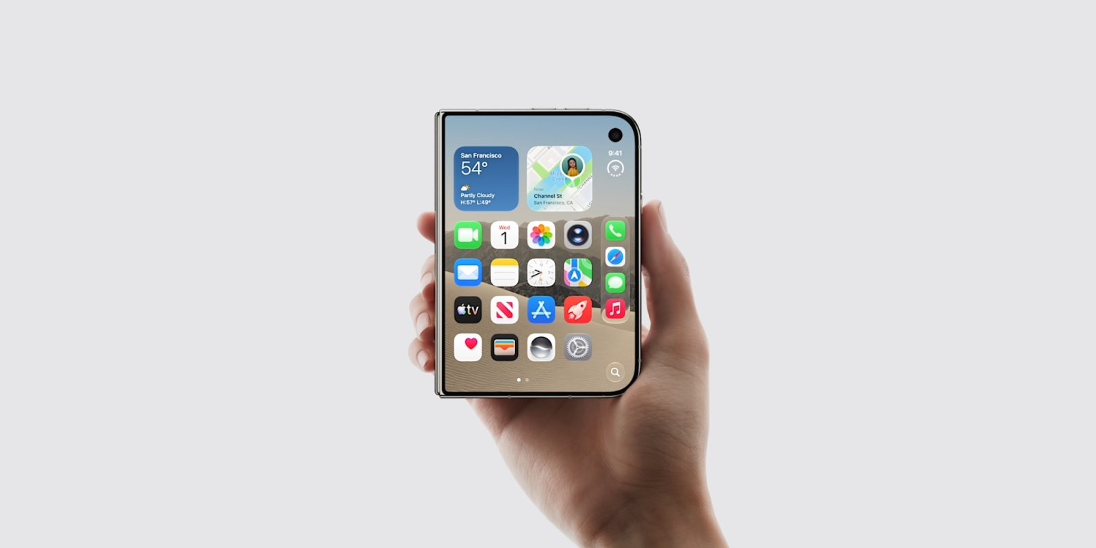 iphone duo front display hand tAqTXk